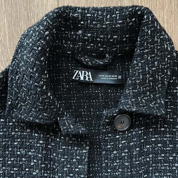 ZARA Tweed Cardigan Sweater - Picture 7 of 9